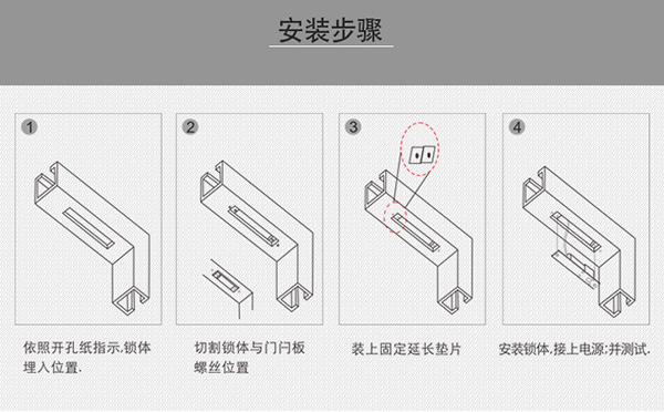 電插鎖安裝步驟