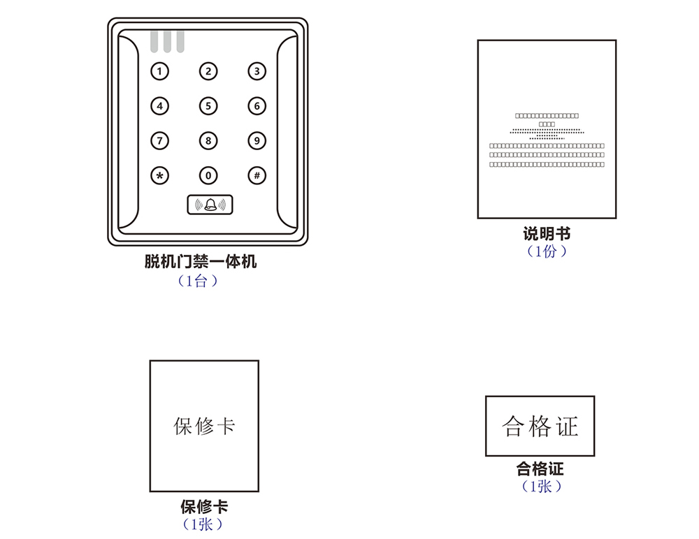 IC卡門禁配件清單